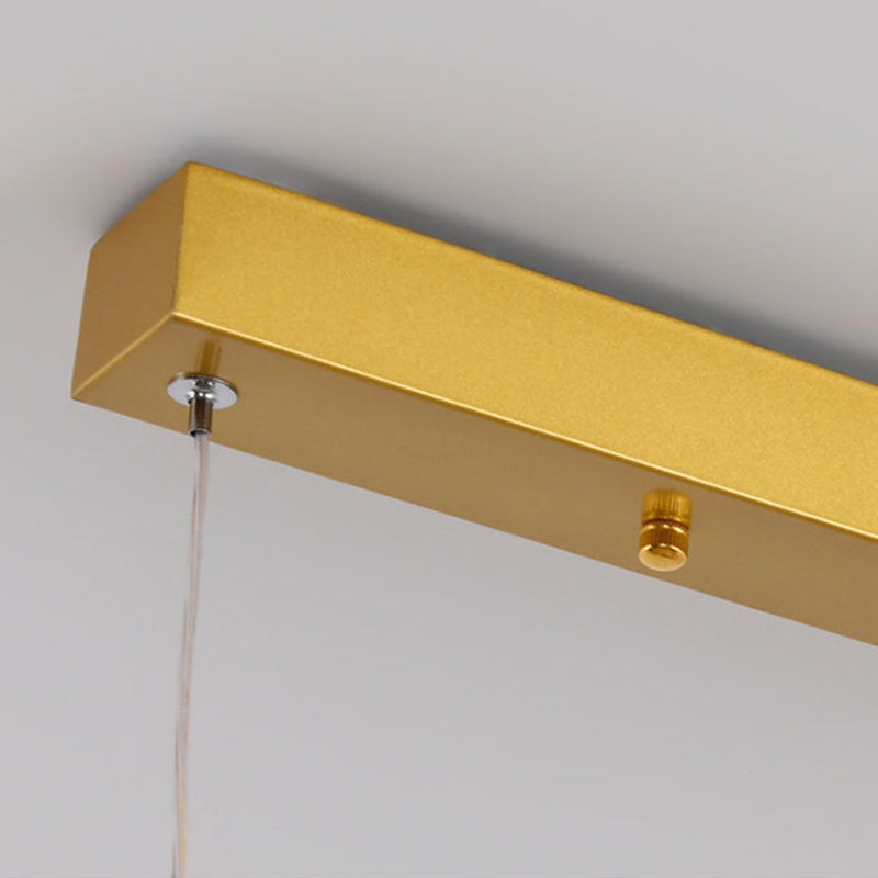 Luci a sospensione a sospensione in metallo Lampade sospese lineari contemporanee per sala da tè