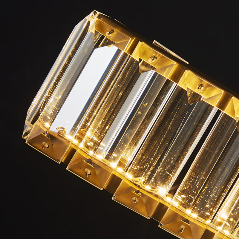 Lampada sospesa lineare moderna a LED a LED LED LED Light con tonalità di cristallo