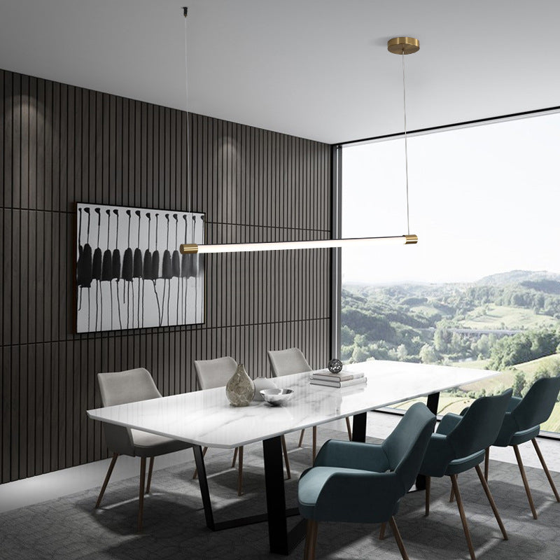 Linear Island Light Fixture Modern Island Lighting Metal Island Pendants 1 Light