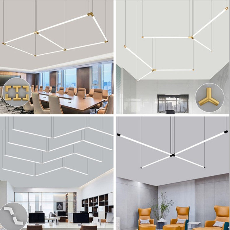 Linear Island Light Fixture Modern Island Lighting Metal Island Pendants 1 Light