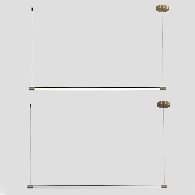 Linear Island Light Fixture Modern Island Lighting Metal Island Pendants 1 Light