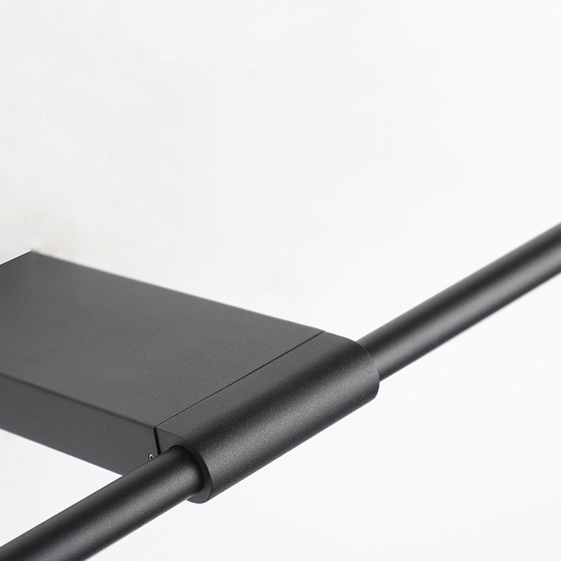 Metal linear Shade Mirror Wall Lights Modern 1 Head Wall Mount Fixture in White and Black