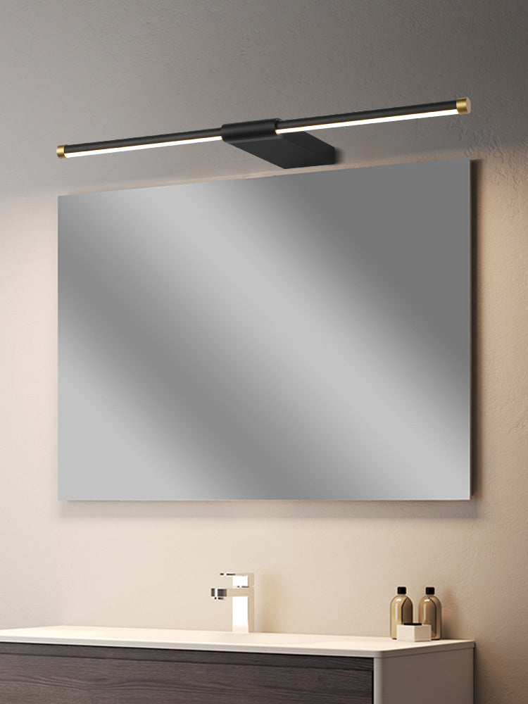 Metal linear Shade Mirror Wall Lights Modern 1 Head Wall Mount Fixture in White and Black