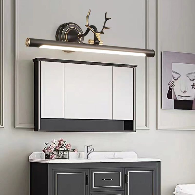 Metal linear Shade Mirror Wall Lights Modern 1 Head Wall Mount Fixture