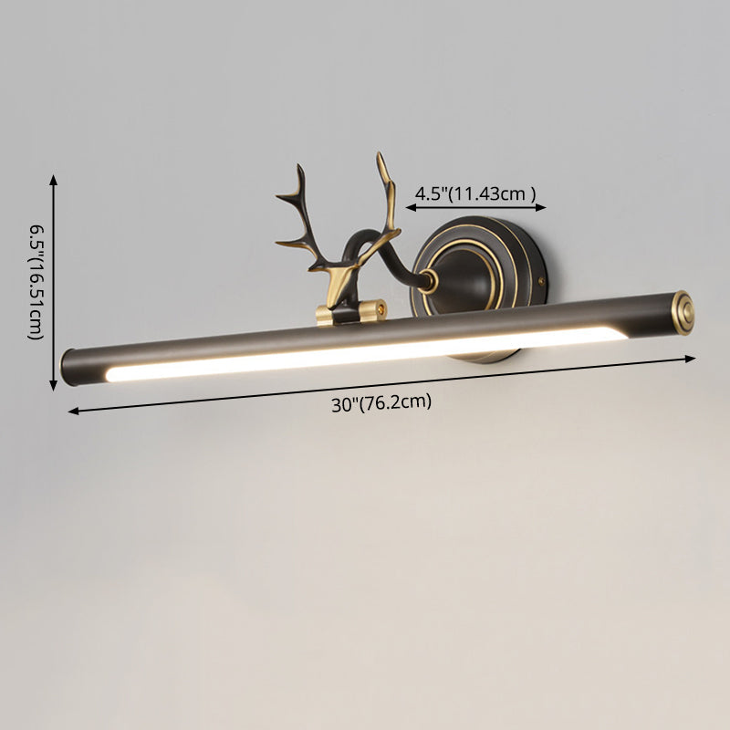 Metal linear Shade Mirror Wall Lights Modern 1 Head Wall Mount Fixture