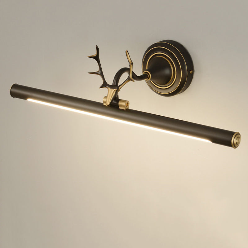 Metal linear Shade Mirror Wall Lights Modern 1 Head Wall Mount Fixture