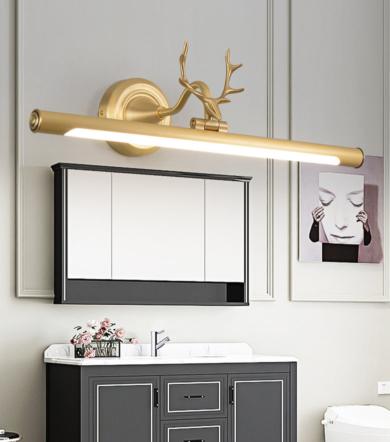 Metal linear Shade Mirror Wall Lights Modern 1 Head Wall Mount Fixture