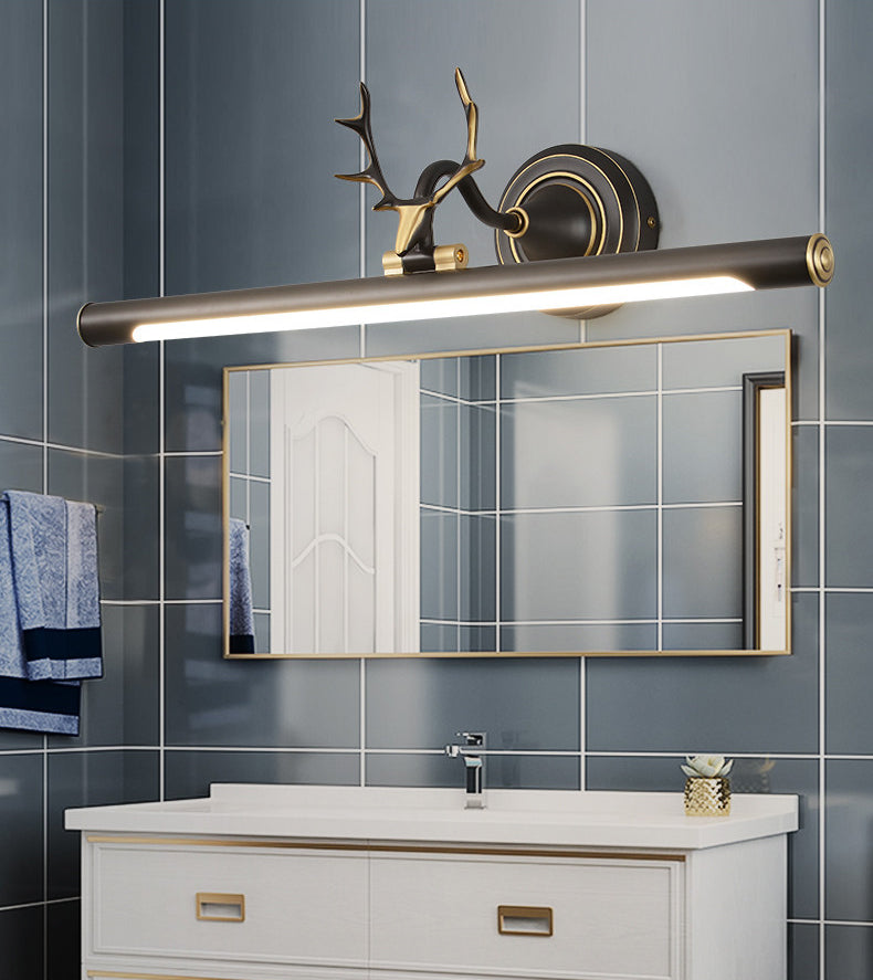 Metal linear Shade Mirror Wall Lights Modern 1 Head Wall Mount Fixture