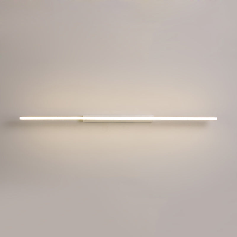 Acconde da muro di tonalità lineare a 1 luce moderna moderna illuminazione da parete specchio in stile semplice in bianco