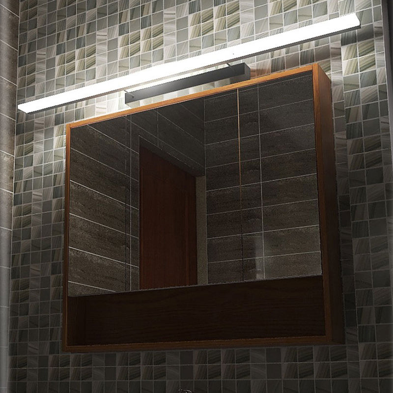 Metal linear Shade Mirror Wall Lights Modern 1 Head Wall Mount Fixture