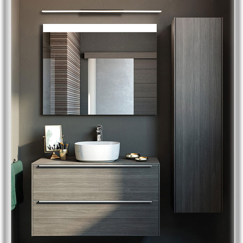 Metal linear Shade Mirror Wall Lights Modern 1 Head Wall Mount Fixture
