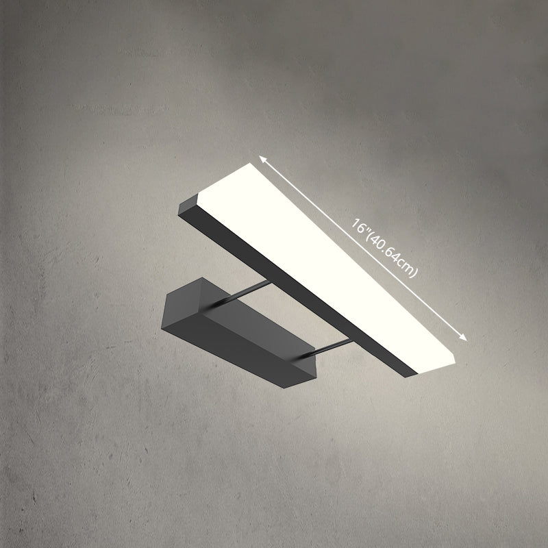 Metal linear Shade Mirror Wall Lights Modern 1 Head Wall Mount Fixture