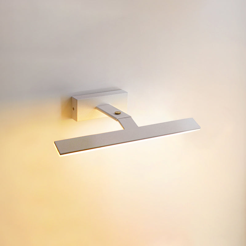 Linear Shade Swing Arm Wall Lighting Modern Style Metal 1 Light Sconce Lamp in White