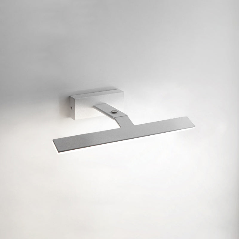 Linear Shade Swing Arm Wall Lighting Modern Style Metal 1 Light Sconce Lamp in White