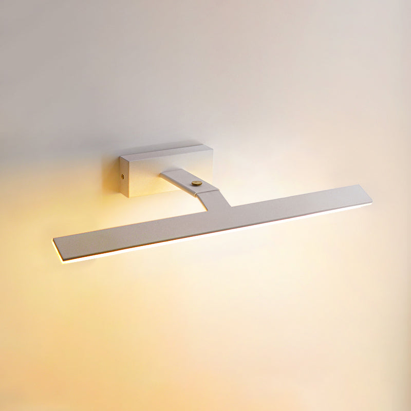 Linear Shade Swing Arm Wall Lighting Modern Style Metal 1 Light Sconce Lamp in White