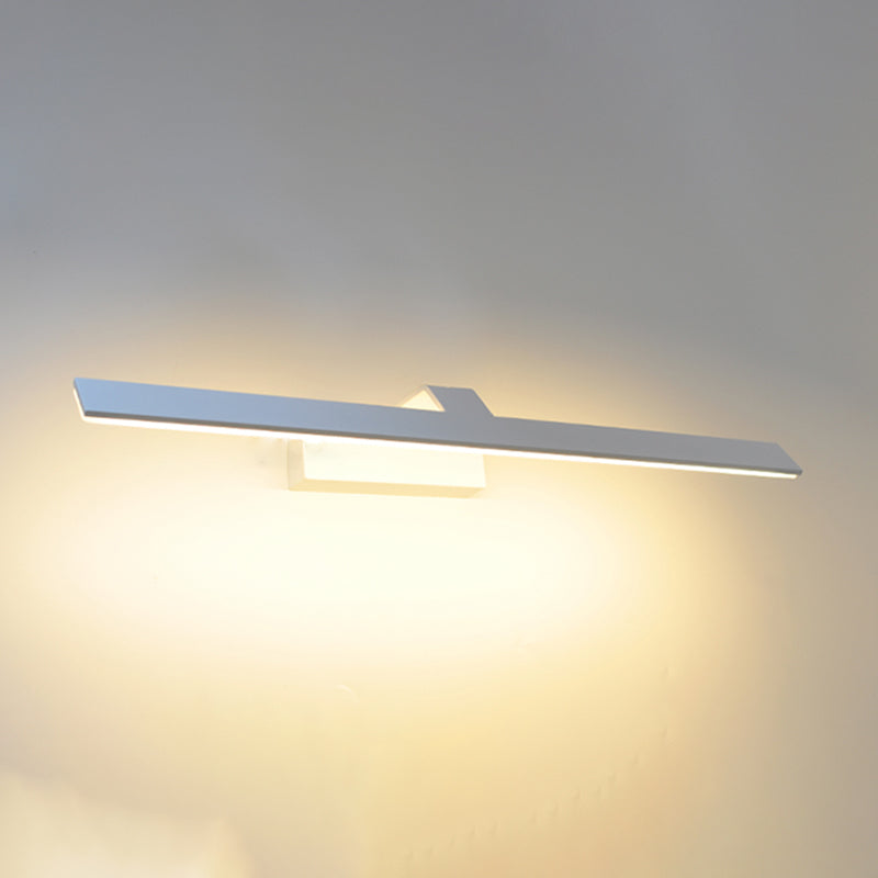 Linear Shade Swing Arm Wall Lighting Modern Style Metal 1 Light Sconce Lamp in White