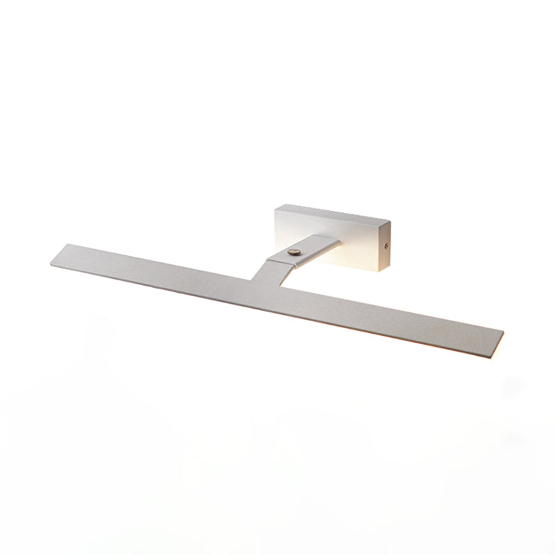 Linear Shade Swing Arm Wall Lighting Modern Style Metal 1 Light Sconce Lamp in White
