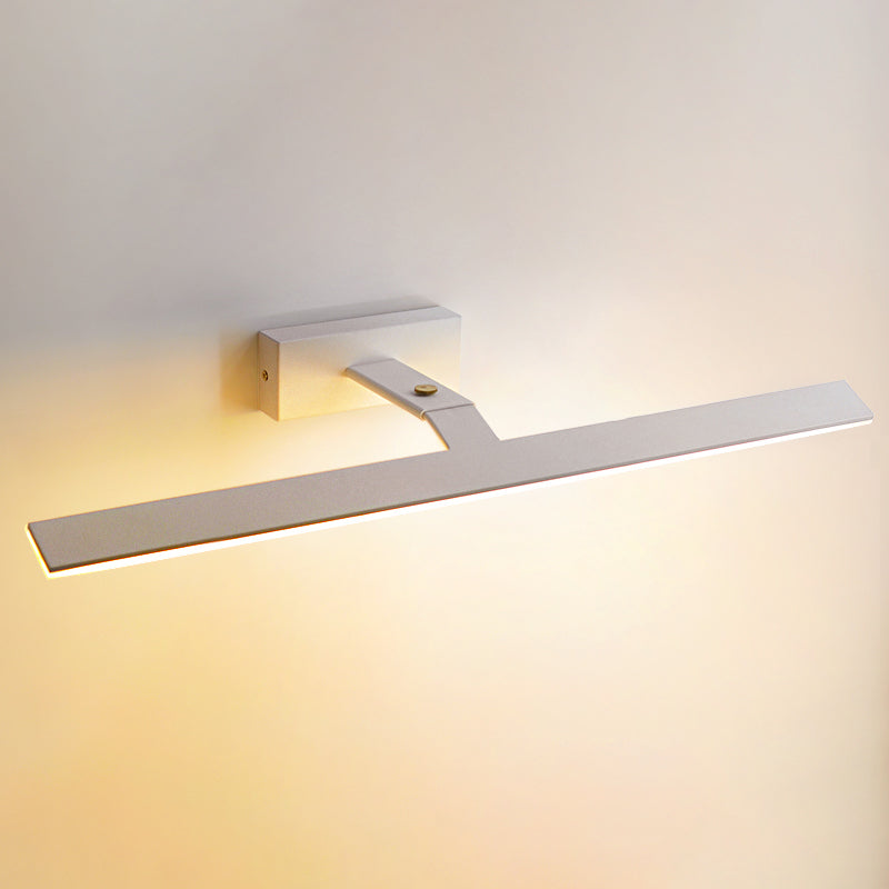 Linear Shade Swing Arm Wall Lighting Modern Style Metal 1 Light Sconce Lamp in White