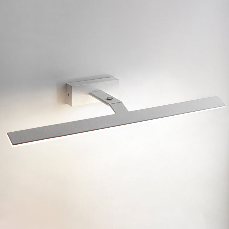 Linear Shade Swing Arm Wall Lighting Modern Style Metal 1 Light Sconce Lamp in White