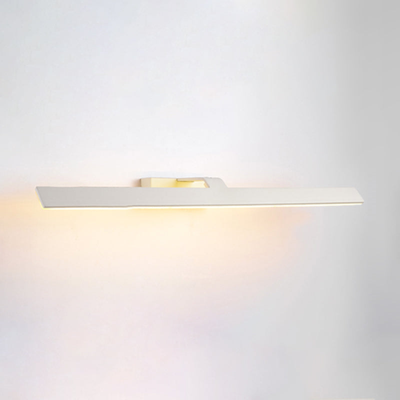 Linear Shade Swing Arm Wall Lighting Modern Style Metal 1 Light Sconce Lamp in White