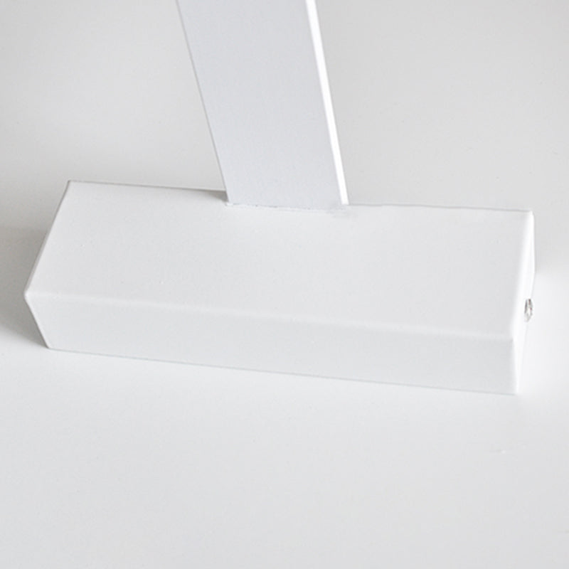 Linear Shade Swing Arm Wall Lighting Modern Style Metal 1 Light Sconce Lamp in White