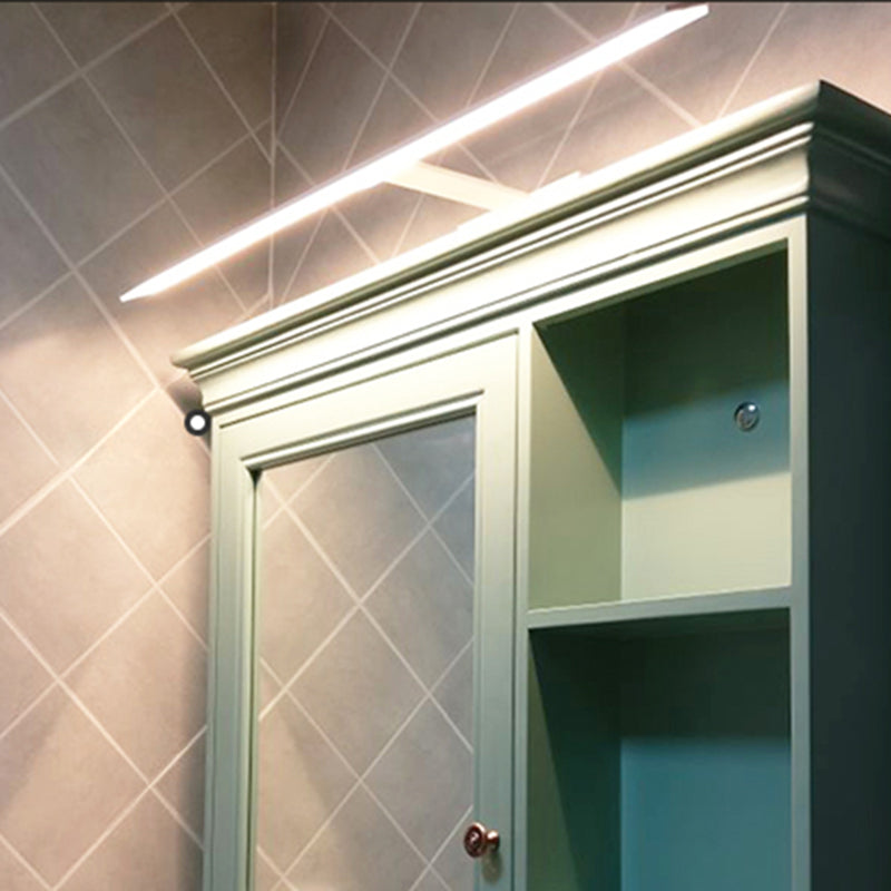 Linear Shade Swing Arm Wall Lighting Modern Style Metal 1 Light Sconce Lamp in White