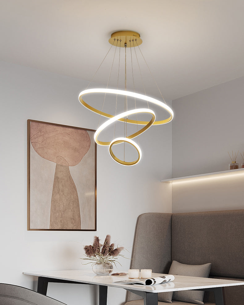 Modern Chandeliers For Dining Room Multiple Rings Chandelier Lighting Fixtures