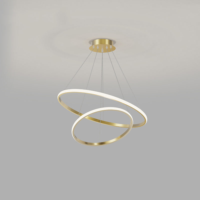 Luci del lampadario moderne a più anelli lampadario il lampadario in metallo