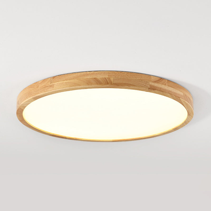 Geometrical Wooden Flush Ceiling Light Fixtures 1-Light Modern Style Flush Light Fixtures