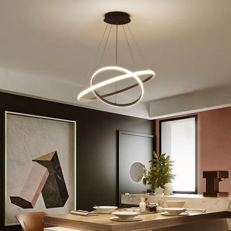 Modern Dining Room Lighting multipli lampadario lampadario rotondo in metallo lampadario