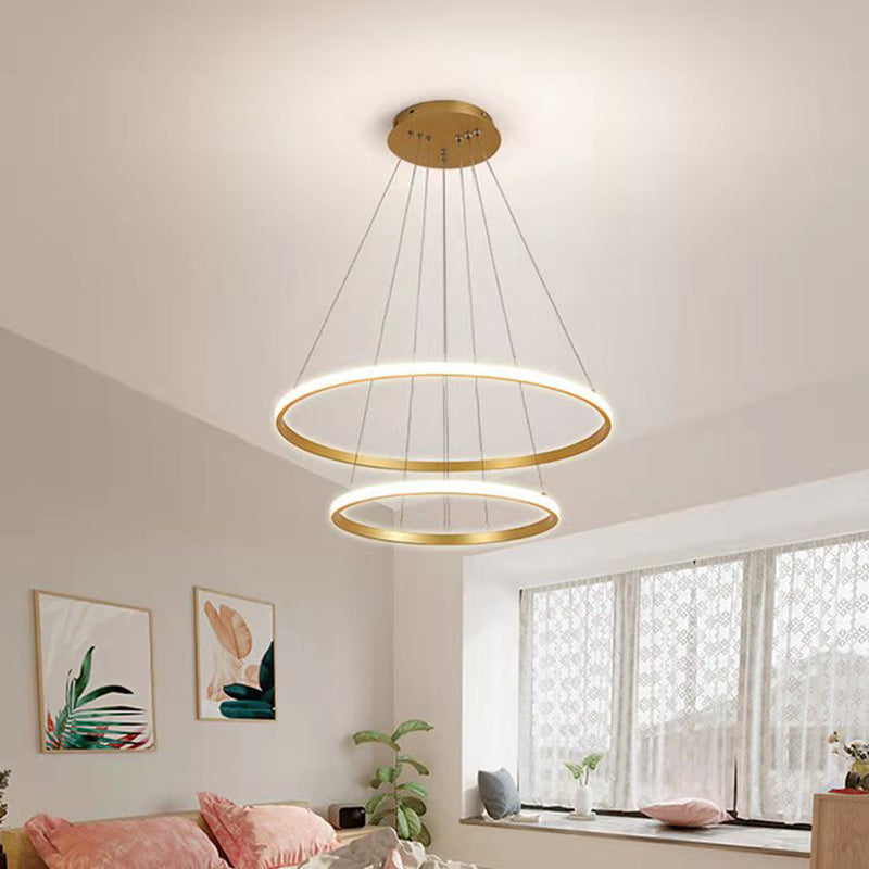 Modern Dining Room Lighting multipli lampadario lampadario rotondo in metallo lampadario