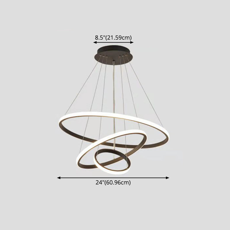 Modern Dining Room Lighting multipli lampadario lampadario rotondo in metallo lampadario