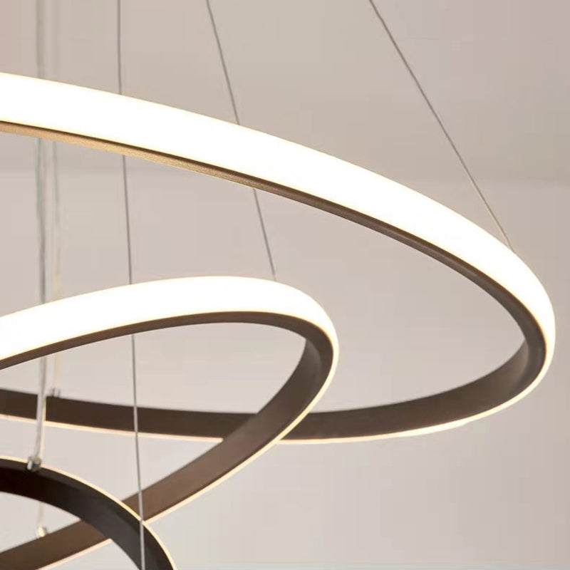 Modern Dining Room Lighting multipli lampadario lampadario rotondo in metallo lampadario