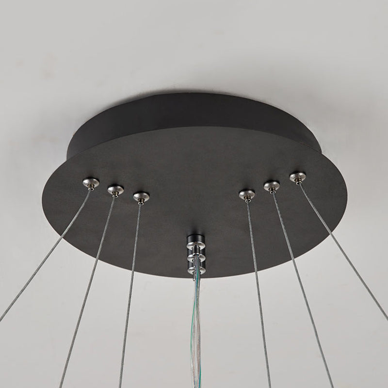 Modern Dining Room Lighting multipli lampadario lampadario rotondo in metallo lampadario