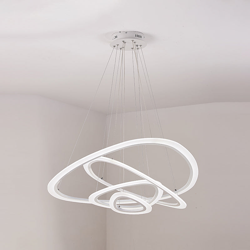 Large Modern Chandelier Multiple Rings Chandelier Light Fixtures Metal Chandelier