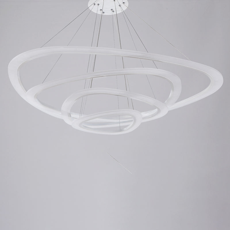 Large Modern Chandelier Multiple Rings Chandelier Light Fixtures Metal Chandelier