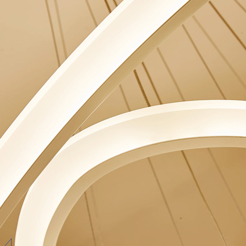 Large Modern Chandelier Multiple Rings Chandelier Light Fixtures Metal Chandelier