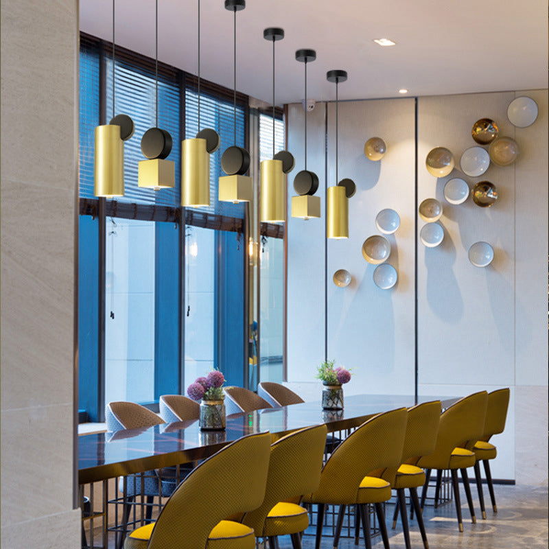 Iron Iron Contemporary sospeso a sospensione Light 1 ciondolo a 1 luce per sala da pranzo