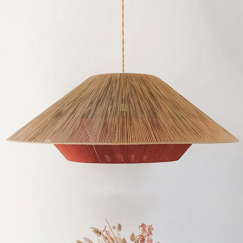 1-Licht-Bambus Hängsbeleuchtung Chinesisches Anhänger Lichtkit für Tea Room