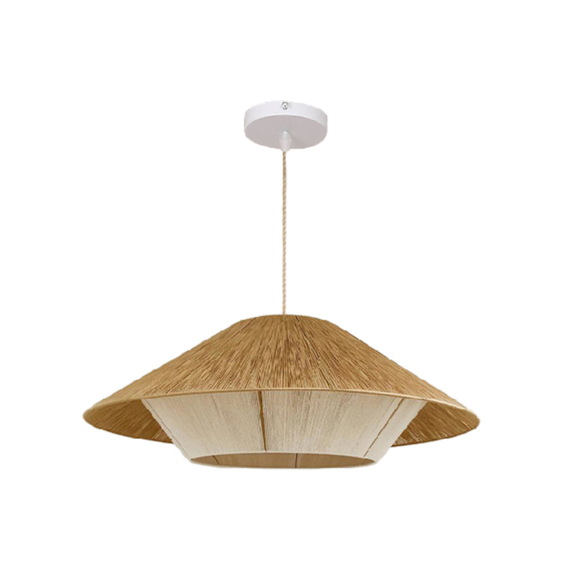 1-Licht-Bambus Hängsbeleuchtung Chinesisches Anhänger Lichtkit für Tea Room