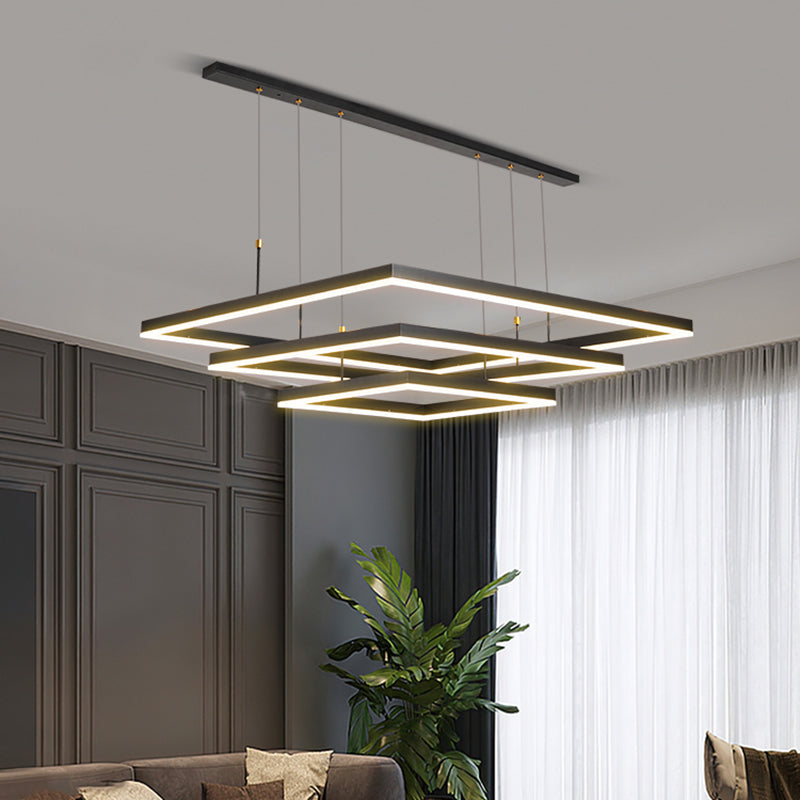 Modern Chandeliers For Foyer Multiple Squares Chandelier Pendant Light