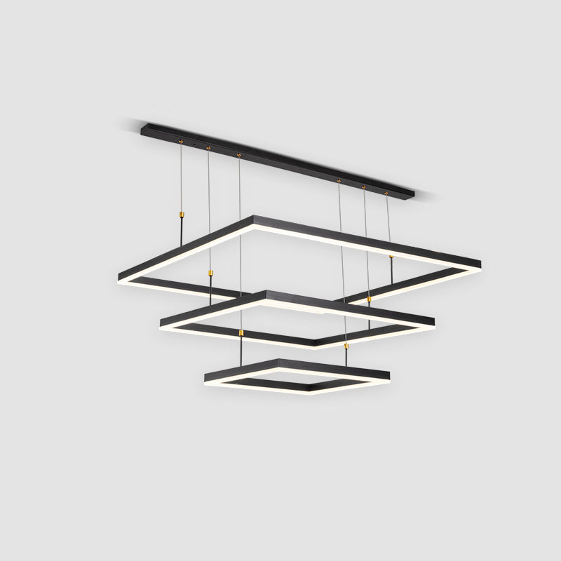 Modern Chandeliers For Foyer Multiple Squares Chandelier Pendant Light
