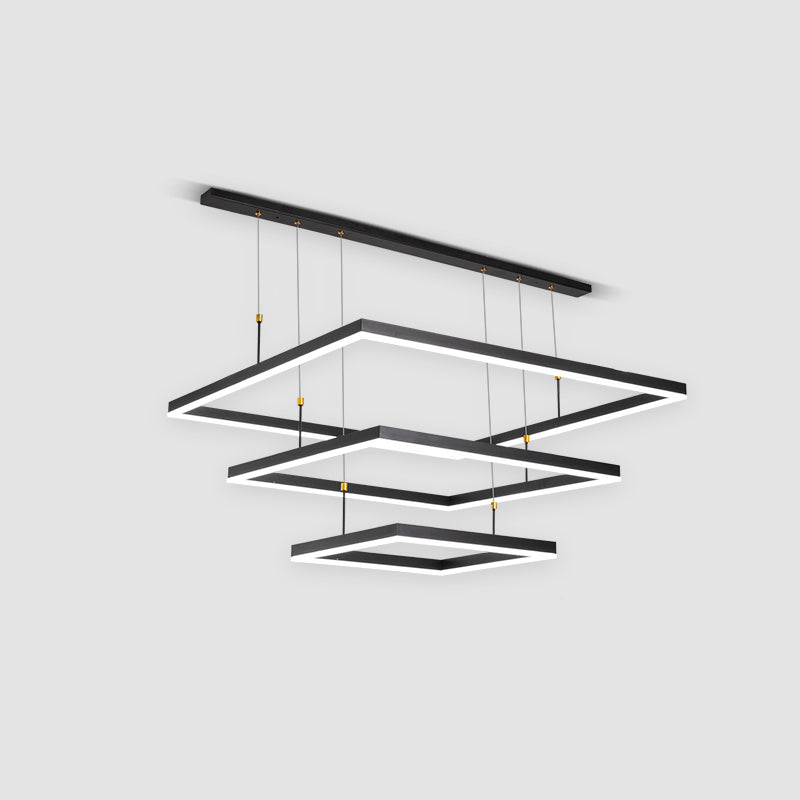 Modern Chandeliers For Foyer Multiple Squares Chandelier Pendant Light