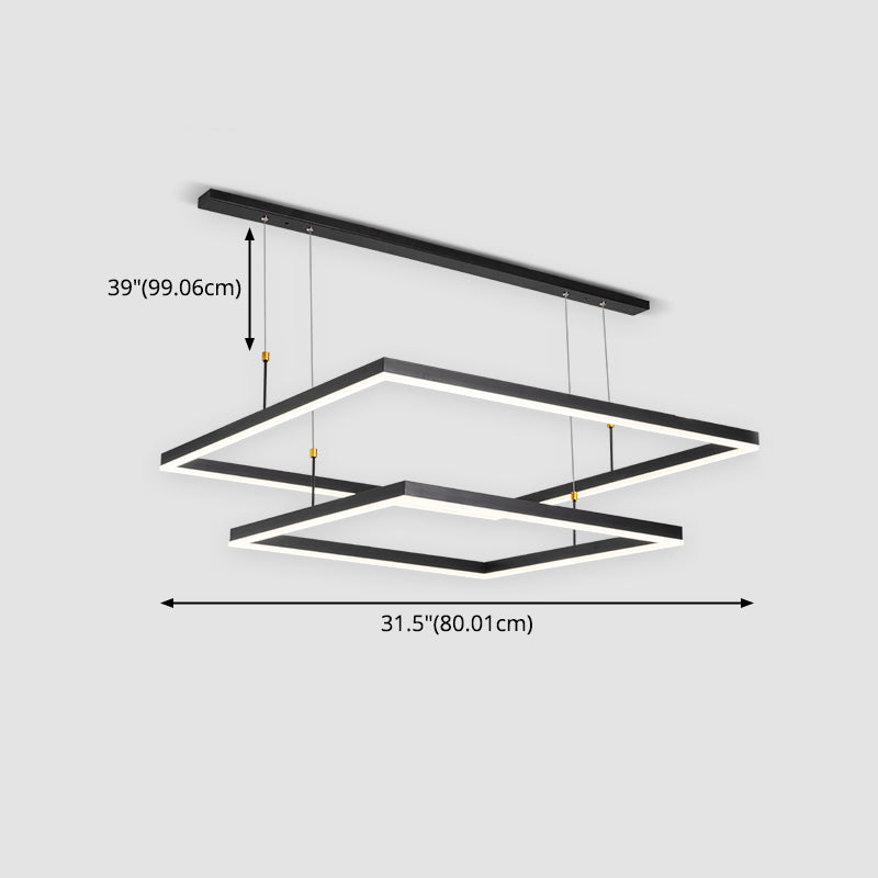 Modern Chandeliers For Foyer Multiple Squares Chandelier Pendant Light