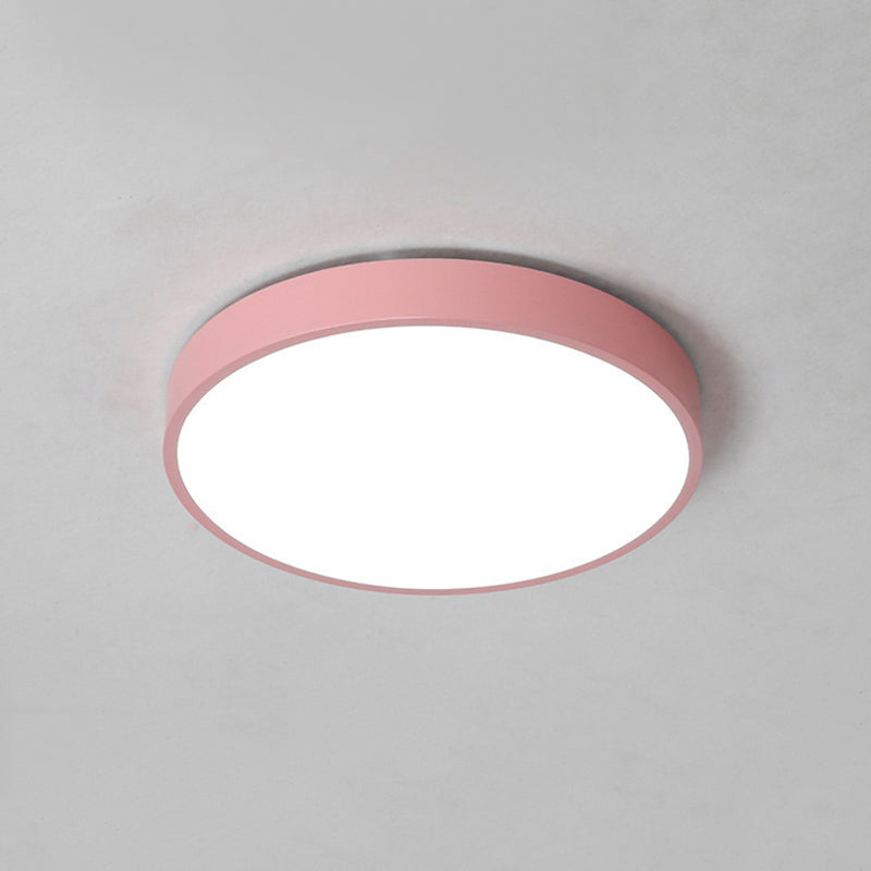 Circle Led Flush Ceiling Lights Modern Style Acrylic Modern Style Flush Mount Lighting