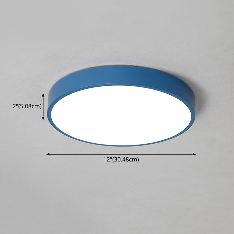 Circle Led Flush Ceiling Lights Modern Style Acrylic Modern Style Flush Mount Lighting
