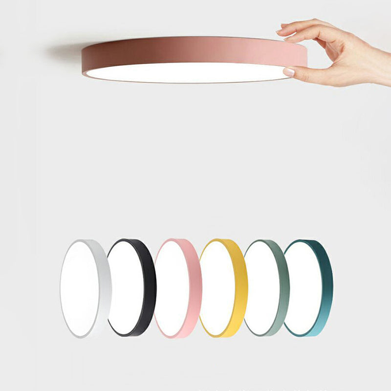 Circle Led Flush Ceiling Lights Modern Style Acrylic Modern Style Flush Mount Lighting