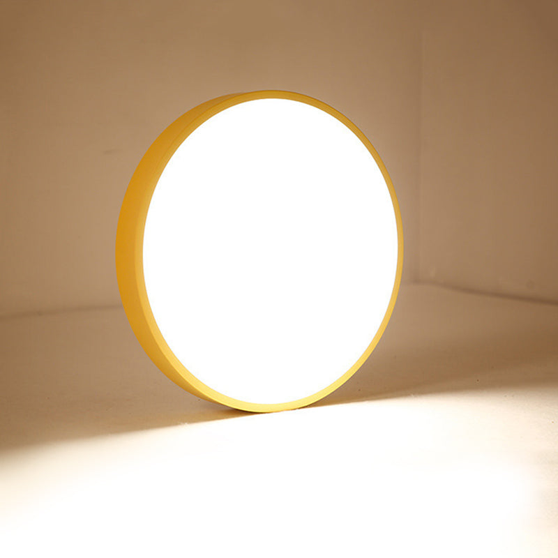 Circle Led Flush Ceiling Lights Modern Style Acrylic Modern Style Flush Mount Lighting