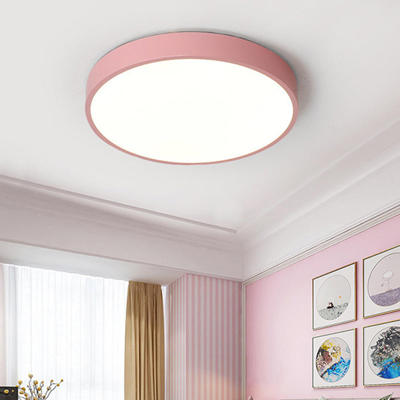 Circle Led Flush Ceiling Lights Modern Style Acrylic Modern Style Flush Mount Lighting