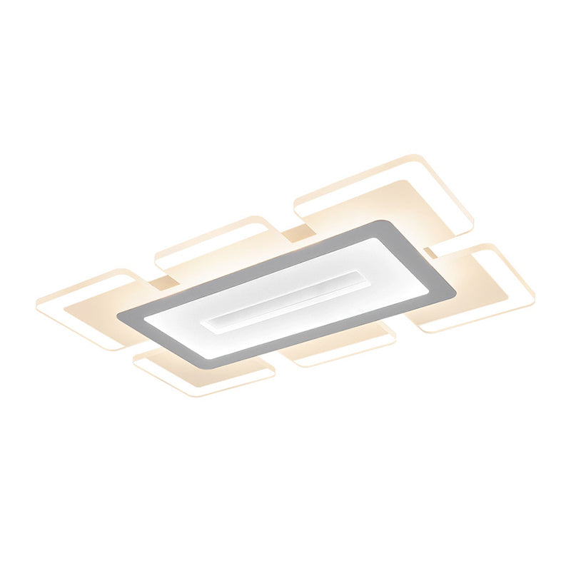 Lampe rectangulaire Mount Ceiling Lamp LED Modern LED Flush Mount Ceiling Fixture with Acrylic Shade